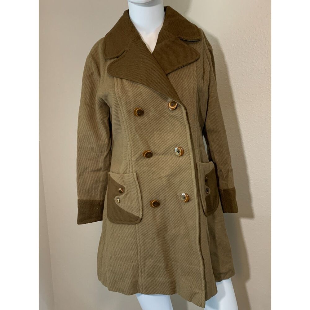 Vintage Golden 71 S’ME Mod Two Tone Double Breasted Coat